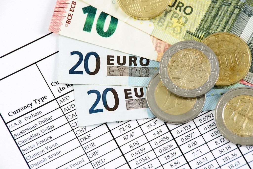 euros on top of foreign currency comparison spreadsheet